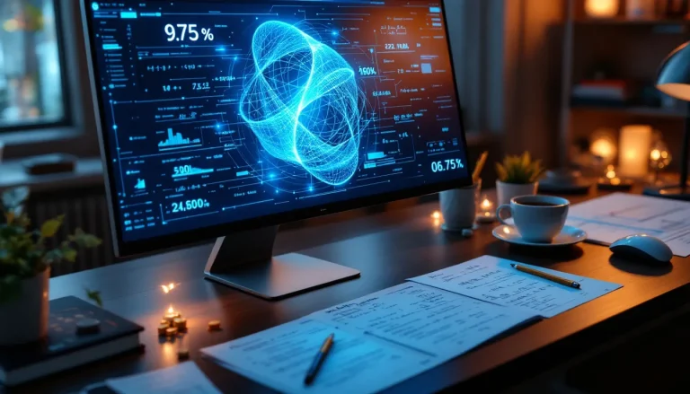 Un système d'intelligence artificielle en train de résoudre des équations mathématiques.