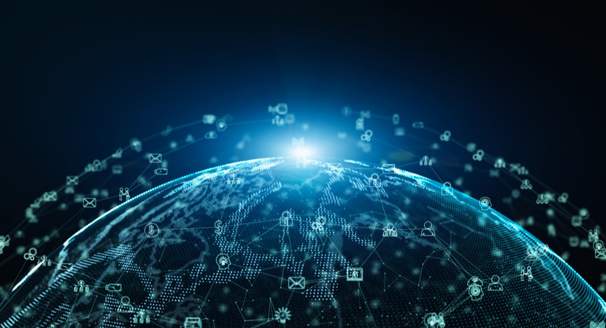 Réseau numérique mondial de connexions de données